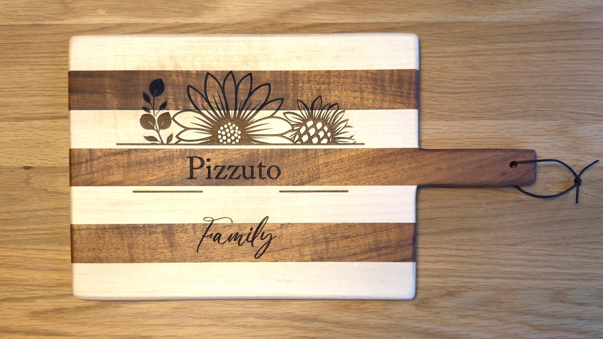 Two Wood Charcuterie Board with Family Name Engraving