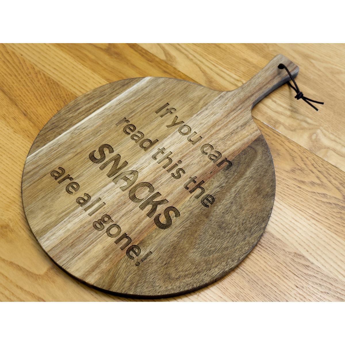 Round Hardwood Charcuterie Board